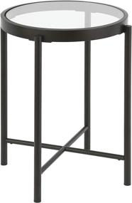 img 2 attached to Henn Hart Modern Blackened Bedside Furniture