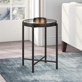 img 3 attached to Henn Hart Modern Blackened Bedside Furniture