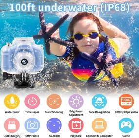 img 1 attached to Children Waterproof Underwater Camcorder Birthday Camera & Photo