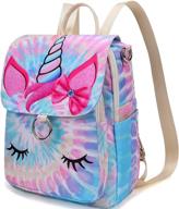 🎒 versatile bookpack backpack with tie dyed design for women - ideal for preschool, handbags & wallets included logo