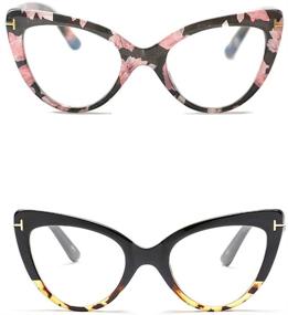 img 3 attached to 😺 Stylish Cat Eye Reading Glasses, Ladies Fashion Readers for Women (2 Assorted Colors, 1.50 Power)