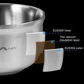 img 2 attached to 🪥 Premium CHARMMAN Shaving Lather Bowl: German Craftsmanship,304 Stainless Steel,Three-layer Heat Preservation