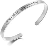 empowering engraved bracelets for women: 🎁 perfect birthday & christmas gift for her! logo