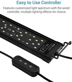 img 2 attached to 🐠 NICREW SkyLED Plus Aquarium Light for Planted Tanks - Full Spectrum Freshwater Fish Tank Lighting, Adjustable Brightness and Spectrum with External Controller - Ideal for 18-24 Inch Tanks, 18 Watts