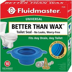 img 2 attached to Fluidmaster 7530P8 Universal Wax-Free Toilet Seal - Better Than Wax Toilet Bowl Gasket, Fits Any Drain