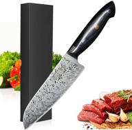 🔪 сверхострый семидюймовый кухонный нож santoku японского производства - профессиональное качество логотип