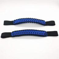 🎗️ bartact taoghhpbu - universal headrest 550 paracord grab handles (pair) - 100% american made - black/royal blue: durable and stylish headrest handles for enhanced safety and comfort logo