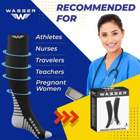 img 2 attached to 🧦 Compression Socks for Men & Women - Ideal for Nurses, Fitness, Travel, Pregnancy, and Enhanced Circulation