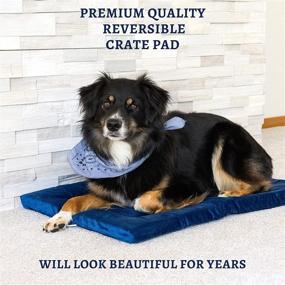 img 3 attached to 🐶 Pet Dreams Dog Crate Bed - Original Crate Pad/Kennel Mat - Premium Bedding Since 1999, Ultra Soft, Reversible, Portable & Washable Pad That Never Bunches Up!