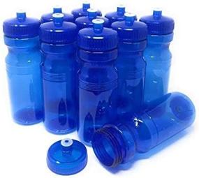 img 3 attached to 🚴 Pack of 10 CSBD Clear 24 Oz Sports Water Bottles - Customizable, BPA-Free Food Grade Plastic for Fitness, Hiking, Cycling, Gym Workouts - Made in USA