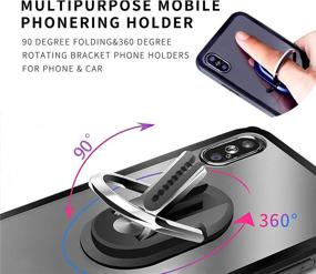 img 2 attached to 📱 360 Degree Rotation Car Air Vent Phone Holder with Two in ONE Phone Ring Holder - Multiple-Angle Car Phone Mount (Blue)