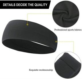 img 1 attached to 🏃 Stretchy Moisture Wicking Self Pro Headband for Men and Women - Ideal for Running, Cross Training, Yoga, Basketball, Cycling - Unisex Hairband