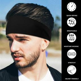 img 2 attached to 🏃 Stretchy Moisture Wicking Self Pro Headband for Men and Women - Ideal for Running, Cross Training, Yoga, Basketball, Cycling - Unisex Hairband