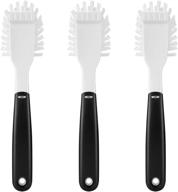 🧽 3 pack dish brush with built-in scraper and non-slip handle – ideal kitchen scrub brush for dishes, pots, pans, skillets, sinks, and bathroom cleaning logo