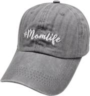 🧢 waldeal women's embroidered adjustable mom life vintage washed distressed baseball dad hat cap: a trendy and stylish accessory for fashionable moms! logo