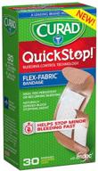 🩹 curad qck stop bld band a size 30ct: control bleeding with curad quick stop blood controlling bandages - assorted 30ct logo