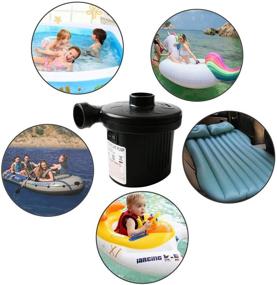 img 1 attached to 🔌 Portable Electric Air Pump for Inflatables - Quick-Fill Inflator/Deflator with 3 Nozzles - Ideal for Air Mattresses, Pool Floats, Rafts, Boat Toys, Swim Rings - AC/110V