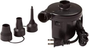 img 4 attached to 🔌 Portable Electric Air Pump for Inflatables - Quick-Fill Inflator/Deflator with 3 Nozzles - Ideal for Air Mattresses, Pool Floats, Rafts, Boat Toys, Swim Rings - AC/110V