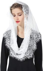 img 4 attached to Catholic Mantilla Halloween Cathedral Covering Women's Accessories in Special Occasion Accessories