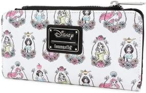 img 2 attached to 👑 Disney Princess Portraits Allover-Print Wallet by Loungefly: A Royal Must-Have!