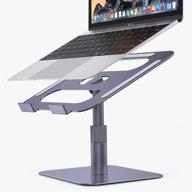 origbelie laptop stand for desk - adjustable height ergonomic aluminum computer stand 🖥️ with non-slip silicone pads - ventilated laptop raiser holder for 10-15.6 inch notebooks (black) logo