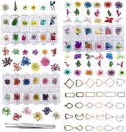 🌼 lanbeide 3 sets natural real dried flower with 30pcs hollow bezel trays: perfect for epoxy resin casting molds and nails logo