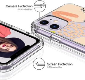 img 3 attached to 🎨 Stylish and Protective ICEDIO iPhone 11 Case with Screen Protector - Clear Cover with Multi-Colored Painting Patterns for Girls/Women - Slim Fit TPU - Shockproof - Apple iPhone 11 6.1 inch