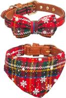 gyapet dog collar: small dog cat bandana bowtie - 2 pack adjustable scarf - cute camo design logo