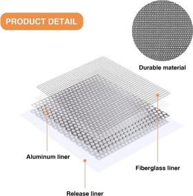 img 1 attached to 🔧 Premium Self-Adhesive Aluminum Wall Repair Patches - 12 Pieces, 4/6/8 inch Fiber Mesh, Galvanized Plate, Perfect for Walls, Ceilings, Drywall - Effortless Mesh Patching Stickers Tool