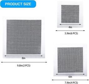 img 2 attached to 🔧 Premium Self-Adhesive Aluminum Wall Repair Patches - 12 Pieces, 4/6/8 inch Fiber Mesh, Galvanized Plate, Perfect for Walls, Ceilings, Drywall - Effortless Mesh Patching Stickers Tool