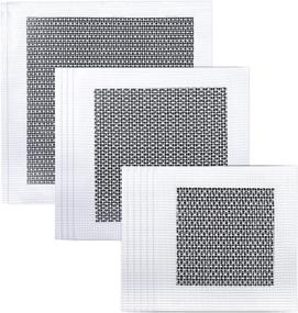 img 4 attached to 🔧 Premium Self-Adhesive Aluminum Wall Repair Patches - 12 Pieces, 4/6/8 inch Fiber Mesh, Galvanized Plate, Perfect for Walls, Ceilings, Drywall - Effortless Mesh Patching Stickers Tool