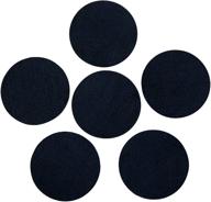 🖤 black adhesive felt circles: assorted sizes from 2” to 5”; die cut felt stickers for diy crafts & professional finishing (pack of 20, 3 inch circles) logo