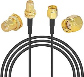 img 4 attached to Nisaea WiFi Antenna Extension Cable 6ft RG174 RP-SMA Male to RP-SMA Female RF Coaxial Cable: Enhance Your Wireless LAN Router with Low Loss, Gold Plated Pigtail for External Antenna Equipment