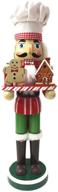 🎄 15 inch christmas nutcracker wooden ornaments for christmas decorations gifts - candy house and ginger bread nutcracker puppets by zah logo