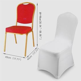 img 3 attached to 🪑 Premium Quality VEVOR 100 Pcs White Chair Covers – Perfect Polyester Spandex Slipcovers for Wedding Party Dining Banquet Flat-Front Chairs