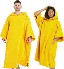 img 4 attached to 🏄 Microfiber Surf Poncho Changing Robe with Hood, Pocket, and Towel for Surfing, Beach, Swimming, and Outdoor Sports