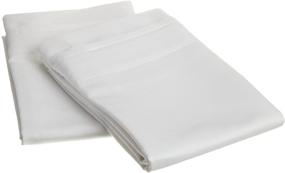 img 4 attached to 👑 Premium Quality SUPERIOR King Pillowcases made with 1000-Thread Long-Staple Combed Cotton for Unrivaled Softness and Comfort - 2-Piece Set, White