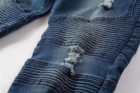 img 1 attached to 👖 Edgy Skinny Distressed Biker Jeans: Trendy & Rugged Boys' Clothing for a Cool Style