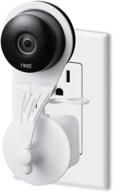 📷установка wasserstein с поворотом на 360 градусов для nest cam на розетку переменного тока - универсальный вариант крепления домашней системы безопасности камеры (белый) логотип