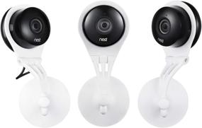 img 2 attached to 📷Установка Wasserstein с поворотом на 360 градусов для Nest Cam на розетку переменного тока - универсальный вариант крепления домашней системы безопасности камеры (белый)