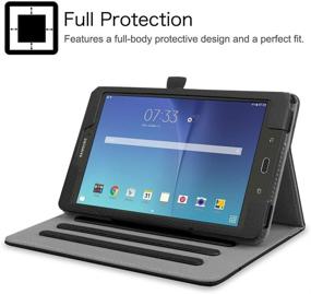 img 1 attached to 📱 Fintie Case for Samsung Galaxy Tab E 8.0, [Corner Protection] Multi-Angle Viewing Stand Cover with Pocket for Galaxy Tab E 32GB SM-T378 / Tab E 8.0-Inch SM-T375 / SM-T377 Tablet in Black