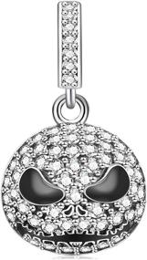 img 4 attached to 🎃 Halloween Jack Skull Sterling Silver Dangle Charm Pendant – Annmors Girl Jewelry Beads, Ideal Gifts for Women’s Bracelets & Necklaces