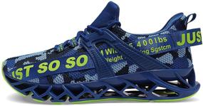 img 2 attached to Men's Athletic Shoes: Wonesion Breathable Walking Running Sneakers