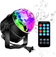 🎉 groove the night away with disco ball led party lights: sound activated, rgb strobe light with 7 color modes – perfect for halloween dance party, dj club, karaoke & more! logo