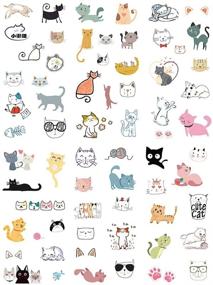 img 1 attached to Assorted 18 Sheets Stationery Sticker Set - Warm Home Household Display, Food, Fashion, Clothes, Dress, Makeup, Stuff, Kawaii Cat, Stationery Sticker for Diary, Album, Scrapbooking, DIY Craft, Handmade Decor, Label