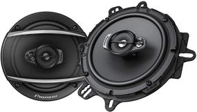 img 1 attached to 🔊 Pioneer TS-A1670F 6.5" 320 Watts Max 3-Way Car Speakers Pair with Carbon and Mica Reinforced Injection Molded Polypropylene, Bundled with Alphasonik Earbuds - Black