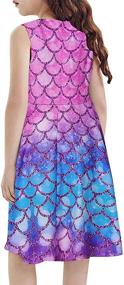 img 2 attached to 🌺 Sleeveless Hawaiian Sundresses for Girls' Clothing by Goodstoworld Dresses