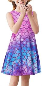 img 3 attached to 🌺 Sleeveless Hawaiian Sundresses for Girls' Clothing by Goodstoworld Dresses