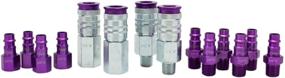 img 4 attached to 🔫 Milton 14-Piece Hi-Flo V Style 1/4" Kit in Purple