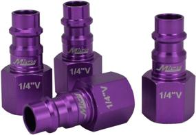 img 2 attached to 🔫 Milton 14-Piece Hi-Flo V Style 1/4" Kit in Purple